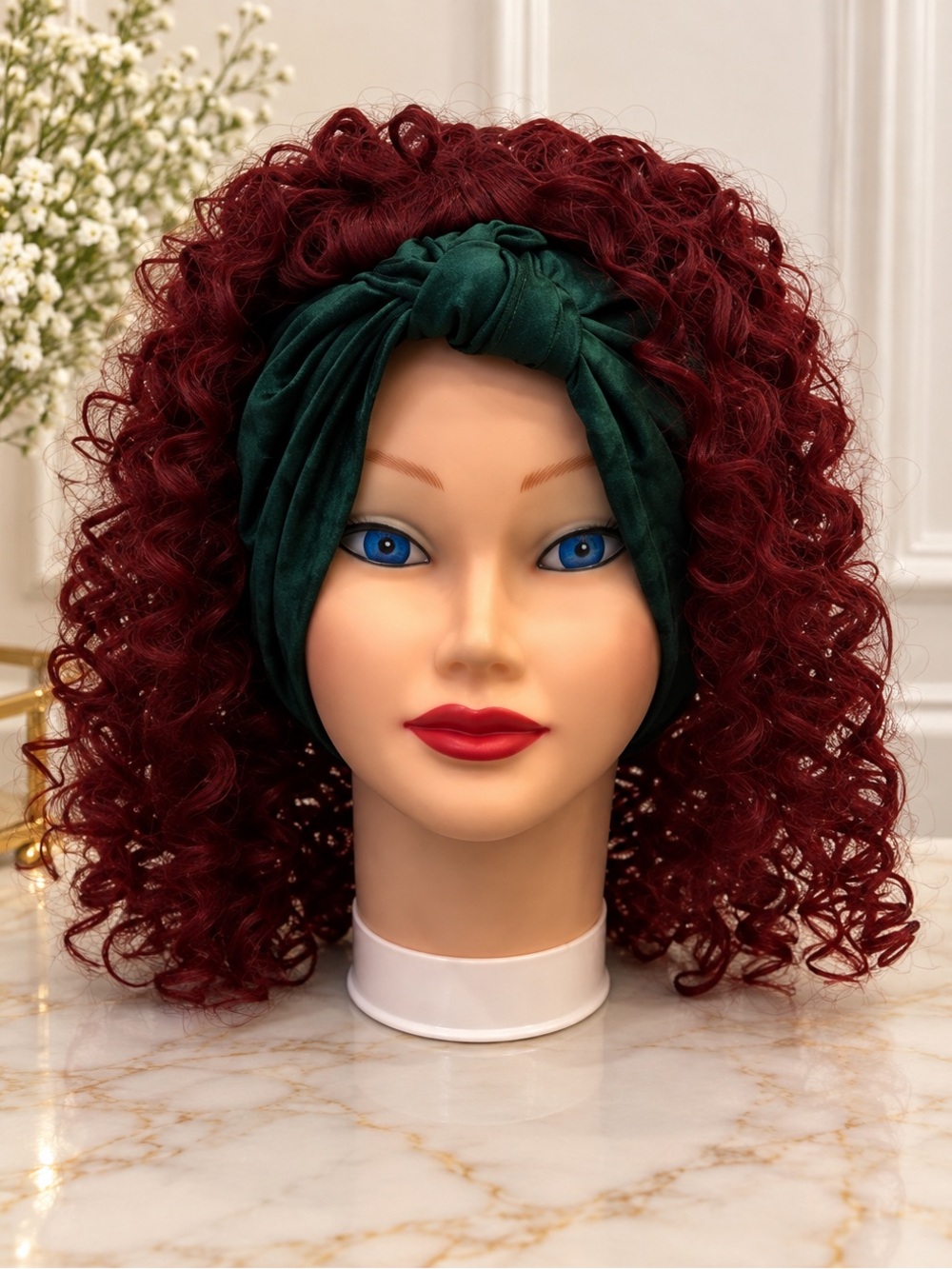 Synthetic Curly Headband Wig